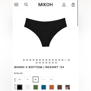 Mikoh Bondi 2 Bikini Bottom Noir/Black M